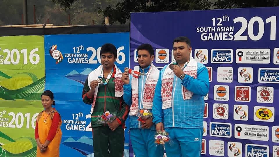 2016 South Asian Games Silver Medal ceremony